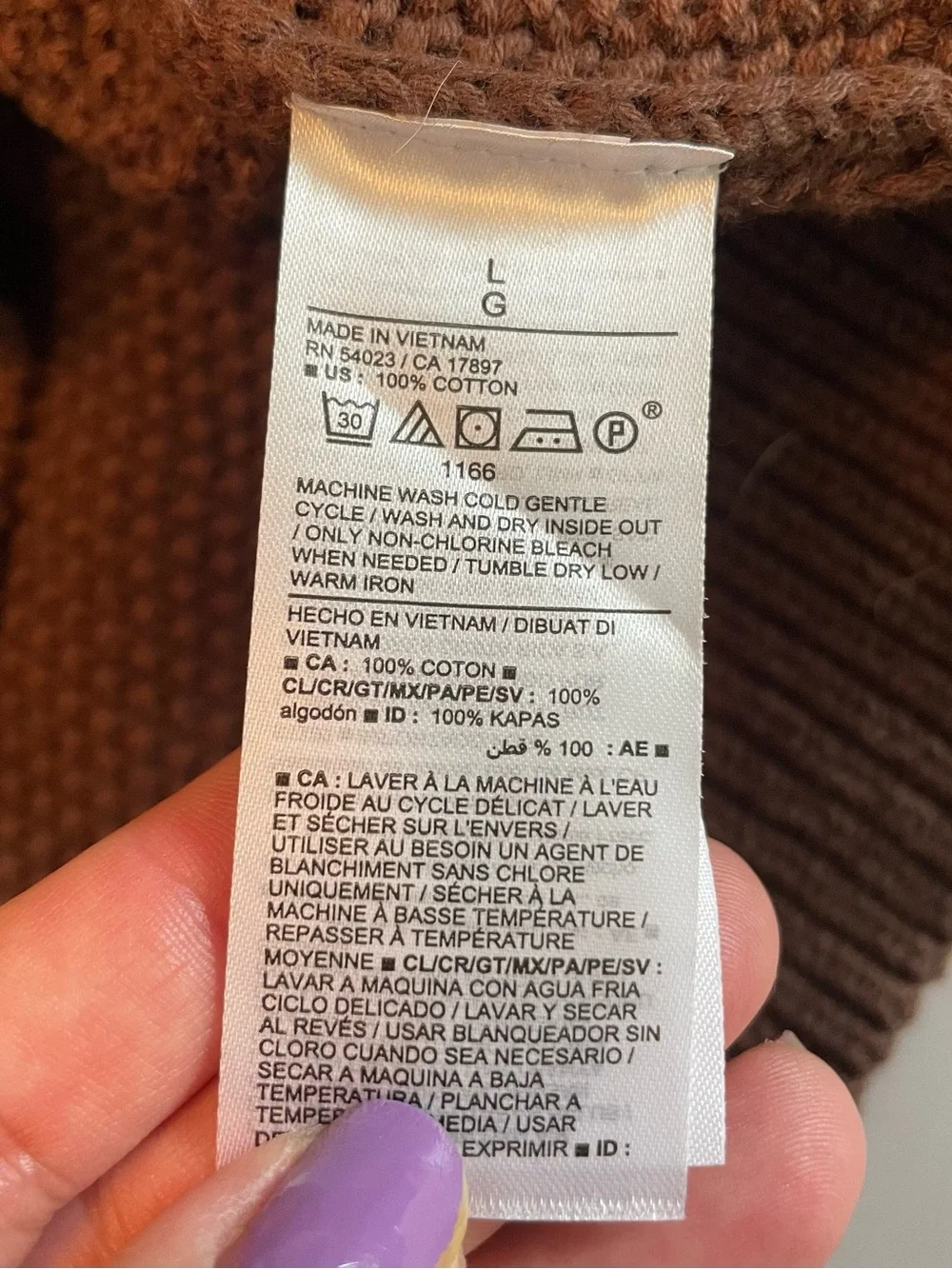 Old Navy Women's Chocolate Brown Crewneck Sweater Cotton